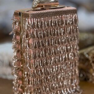 Rose Gold Fringe Clutch