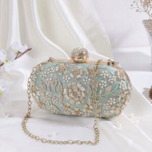 Stylish Floral Oval Clutches